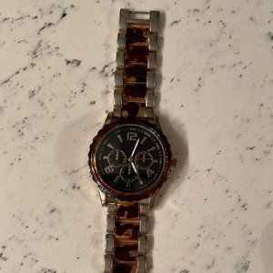 tortoise and gold women's watch
